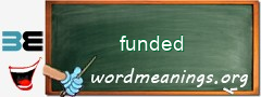 WordMeaning blackboard for funded